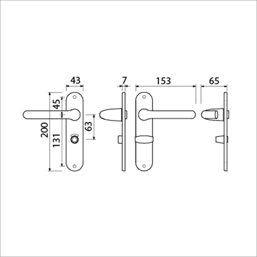 AMI Deurkruk 386 Rotaveer 200/1/7 Wc8/63 F1 Deurdikte 38/42 Mm. - 500370-2