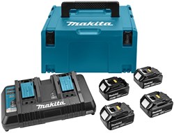 Makita 197158-5 | LXT accuset 18V in Mbox (4x 5.0Ah BL1850 accu + DC18RD duolader) - 197158-5