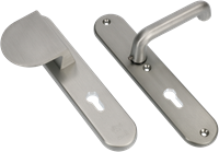 AMI Veiligheidsbeslag 250/50/1 Profielcilinder 72 Deurdikte 90/83 Li + Deurkruk 356 Irox Archi-Design Deurdikte 38/42 - 622455