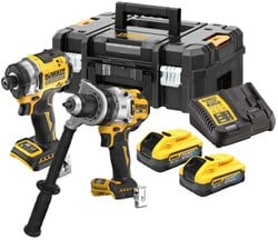 DeWALT DCK2200H2T - 18v XR Premium Twin Kit: DCD1007 + DCF860 - 2 x 5Ah Powerstack in TSTAK - DCK2200H2T-QW