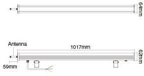 MiBoxer RGB-CCT LED wallwasher IP65 48W 230V 2,4GHz - LED0261-2