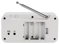Denver Radio DAB+ 230v of batterij + dual wekfunctie wit - 8140320-2