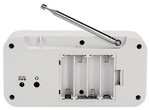 Denver Radio DAB+ 230v of batterij + dual wekfunctie wit - 8140320-2