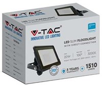V-TAC LED Bouwlamp 20W 6500K zwart + kabelinvoer - 9332115-2