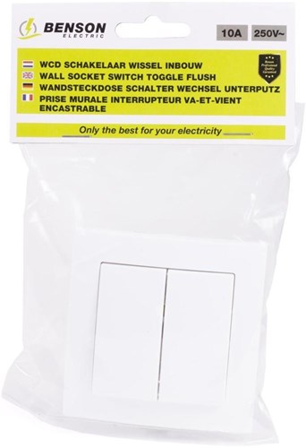 Benson inbouw schakelaar serie wit - 4650015-2