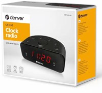 Denver Wekkerradio LED FM zwart dual alarm - 8140211-2