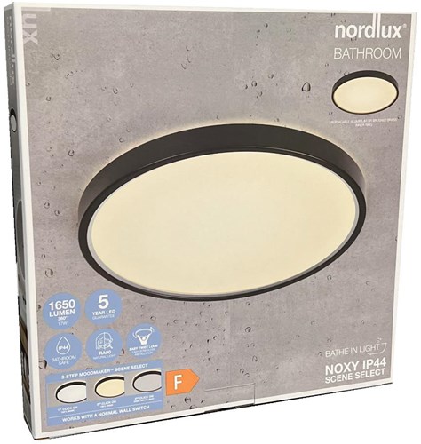 Nordlux LED Plafonniere Noxy 17W 3000/4000K 35cm zwart - 4802379-2