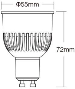 MiBoxer RGB-CCT LED GU10 6W RF 2.4G - LED0211-2