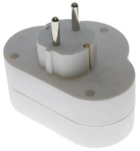 Enzo Randaarde stekkeradapter dubbel schakelaar 6140885-2