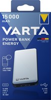 Varta Powerbank 15.000mA zilver + led indicatie USB en USB-C - 3509020-2