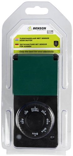 Benson Tijdschakelklok SWD 2-4-6-8 uur of schemerschakelaar IP44 - 8364220-2