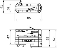 Nordic Rail voedingsadapter zwart 5050429-2