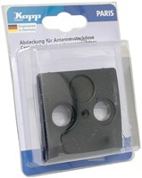 Kopp Paris mat zwart afdekplaat voor coax - 4625240-2