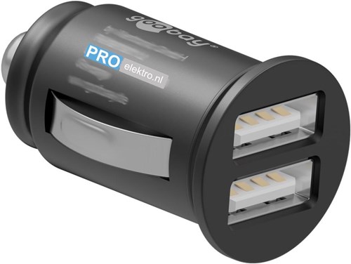 Goobay USB autolader dubbel 12V-24V 2,4A - 9540127-2
