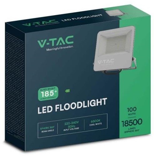 V-TAC LED Bouwlamp 100W 6500K zwart - High Lumen - 9332058-2