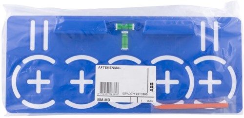 Enzo Aftekenmal | Voor inbouwdozen | Met waterpas en krijt - 6475830-2