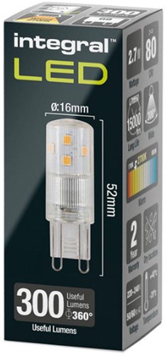 Integral LED lamp G9 230V LED 3W 2700K dimbaar-2