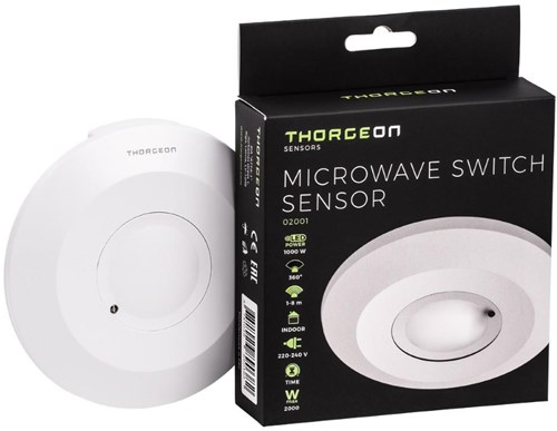 Thorgeon Radar bewegingssensor opbouw plafond 360 graden wit - 3900540-2