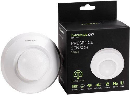 Enzo Aanwezigheidsmelder IR in/opbouw plafond | 360 graden IP44 wit - 3900552-2