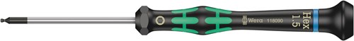 Wera 2052 Kraftform Micro Zeskant-Kogelkop Schroevendraaier, 1.5 mm x 60 mm - 1 stuk(s) - 05118090001