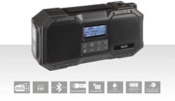 Imperial DABMAN OR 1 Robuuste DAB+ / FM / Bluetooth Buitenradio / Zwengelradio Zwart - 22-105-00