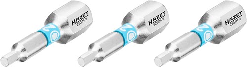 HAZET Bit 2204N-2/3 · 1/4 inch (6,3 mm) zeskant massief · Binnen-zeskant-profiel · 3-delig · SW 2 mm