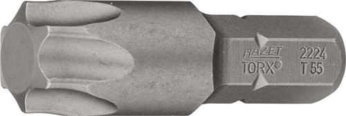 HAZET Bit 2224-T55 · 5/16 inch (8 mm) zeskant massief · Binnen-TORX®-profiel · SW T55
