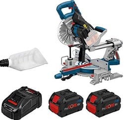 Bosch Blauw GCM 18V-216 | 18V | Li-Ion | accu afkort-/verstekzaag | set | 2x 8.0Ah accu | 30 x 216mm | koolborstelloos  - 0601B41001