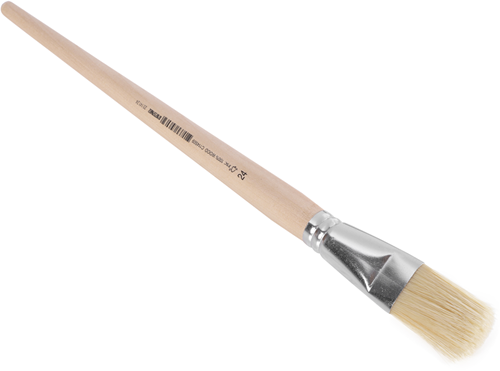 Copenhagen Pro platte lyonpenseel | maat 24 | wit chinees varkenshaar | fsc ongelakte houten steel - 23.141.24