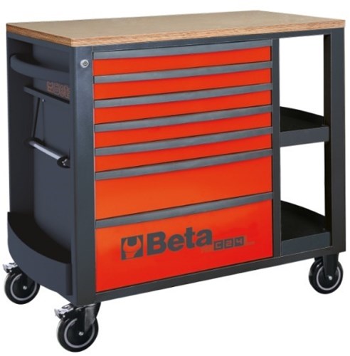 Beta RSC24L/7-R Gereedschapswagen verrijdbare werkbank met 7 laden en legborden - 024004373 024004373