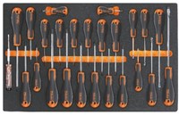 Beta M213 Zachte foam inlegbak met Beta Easy schroevendraaiers met sleuf | Phillips® en Torx® profiel - 024500213 - 024500213