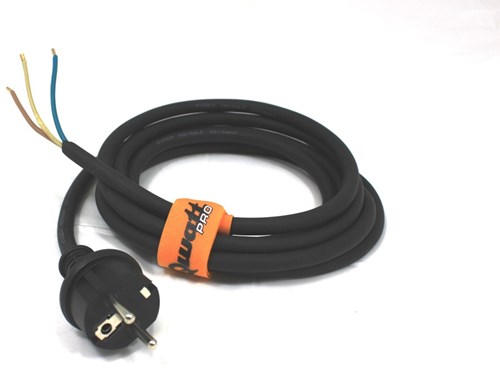 QwattPro Aansluitsnoer kl.I 5m 3G2,5 H07RN-F zwart IP44 - 2511126 - 2511126