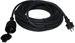 QwattPro Verlengleiding RA 20m 3G1,5 H07RN-F zw IP44/16A - 2521039 - 2521039