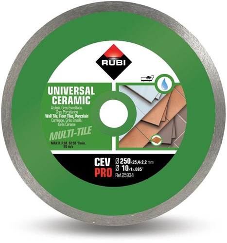Rubi CEV 250 Pro Zaagblad | Doorlopende Kroon - 25934