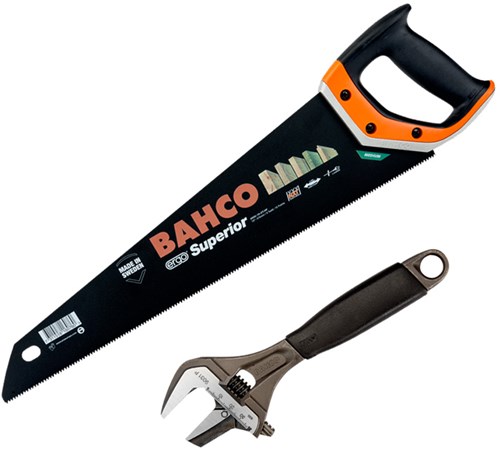 Bahco handzaag 22t & moersleutel 8" - 2600-9031 afbeelding