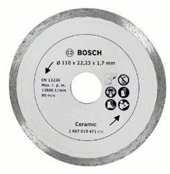Bosch Accessoires Diamantdoorslijpschijf voor keramische tegels, 110 mm Ø - 2607019471
