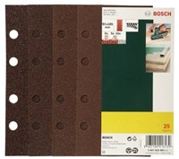 Bosch Accessoires 25-delige schuurbladenset vlak 93X185 voor vlakschuurmachines, korrel 40, 60, 80, 120 - 2607019495