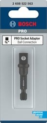 Bosch Accessoires PRO Socket Adapter met kogelaansluiting | 3/8" | 50 mm - 2608522563