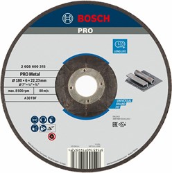 Bosch Accessoires Afbraamschijf | Metaal | 180x6 mm | per 1 | 2608600315 - 2608600315