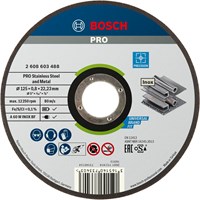 Bosch Accessoires Doorslijpschijf recht Best for Inox - Rapido A 60 W INOX BF, 125 mm, 22,23 mm, 0,8 mm 1st - 2608603488