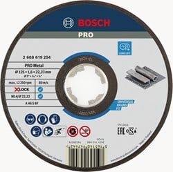 Bosch Accessoires X-LOCK Slijpschijf Expert for Metal 125x1.6x22.23mm, recht - 1 stuk(s) - 2608619254