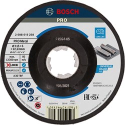 Bosch Accessoires X-LOCK Afbraamschijf Expert for Metal 115x6x22.23mm, gebogen - 1 stuk(s) - 2608619258