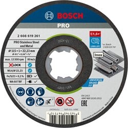 Bosch Accessoires X-LOCK Slijpschijfblik 10x Standard for Inox 10x115x1x22.23mm, recht - 1 stuk(s) - 2608619266