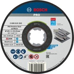 Bosch Accessoires X-LOCK Slijpschijfblik 10x Standard for Inox 10x125x1x22.23mm, recht - 1 stuk(s) - 2608619267