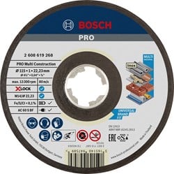 Bosch Accessoires X-LOCK Slijpschijf Multi Construction 115x1x22.23mm, recht - 1 stuk(s) - 2608619268