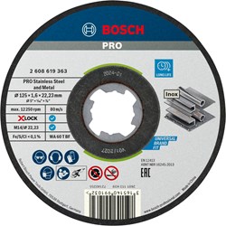 Bosch Accessoires Slijpschijf X-Lock Sfinox 10X125X1.6 mm - 2608619364