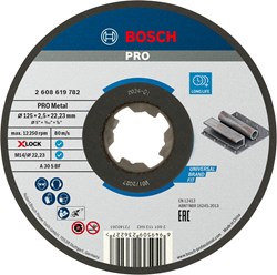 Bosch Accessoires Doorslijpschijf Metaal X-Lock 125X2.5mm - 2608619782