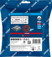 Bosch Accessoires Expert R781 X-LOCK keramische prisma-fiberschijf 125 mm, 22,23 mm K80 - 1 stuk(s) - 2608621784-2