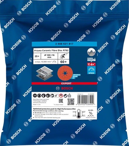 Bosch Accessoires Expert R782 keramische prisma-fiberschijf 100 mm, 16 mm K60 - 1 stuk(s) - 2608621817-2