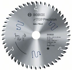 Bosch Accessoires HM Cirkelzaagbl. Best for Wood 165x20 T48 | 2608642384 (voor o.a GKT 55 GCE) - 2608642384